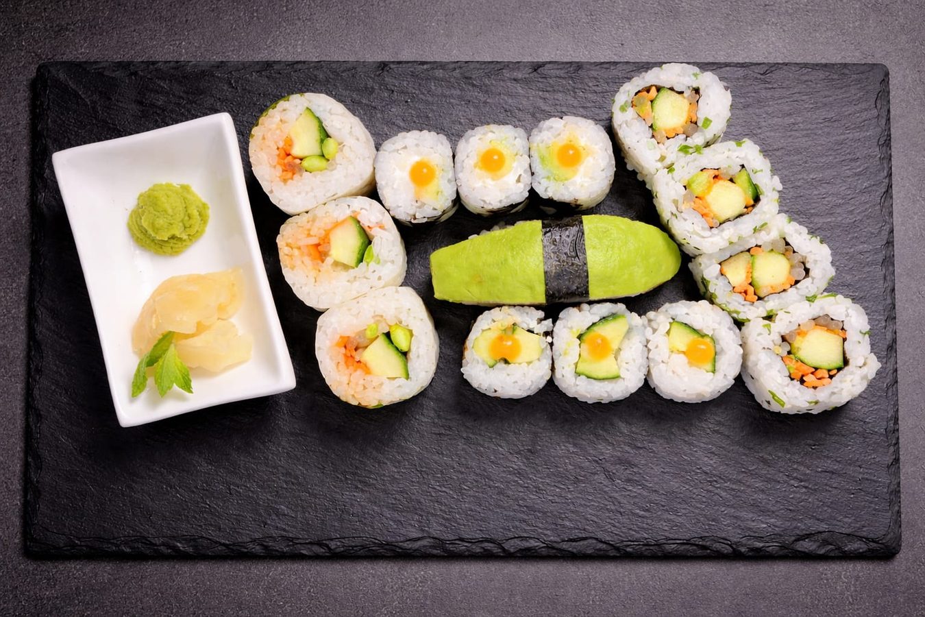 Snow-Lion Sushi plated detail